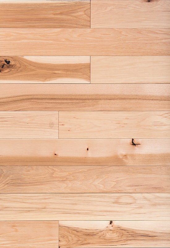 Hickory 90 platte massieve houten vloeren