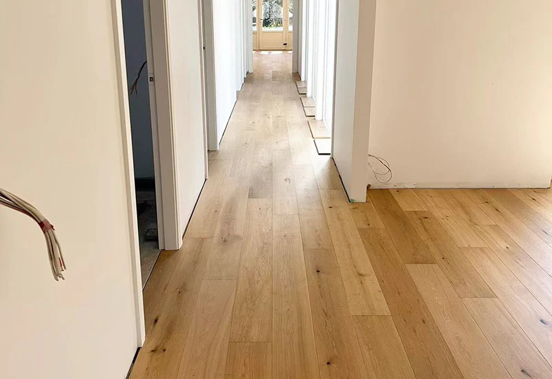 Natural White Oak UV Lacquer HDF Flooring OA001-7